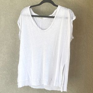 free people | white city vibe tee | size xs